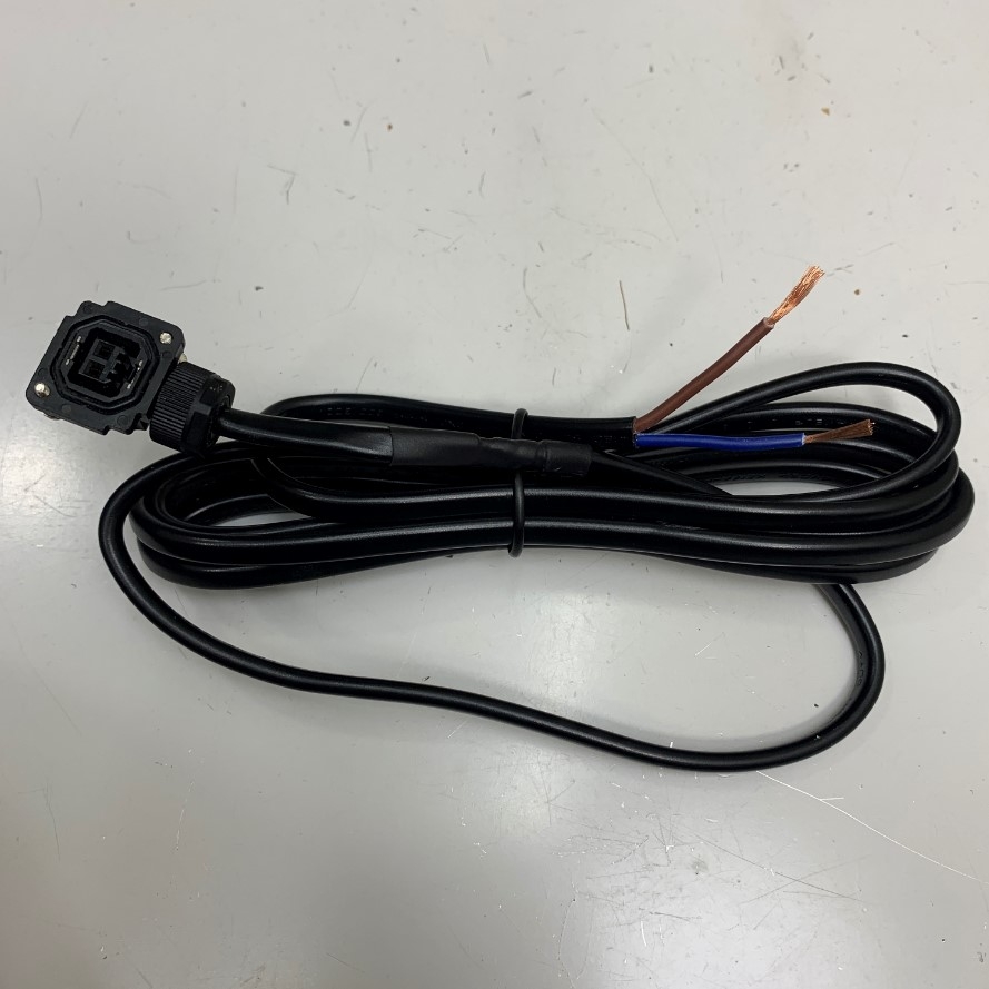 Cáp Phanh Động Cơ 2M 6.5ft MR-BKS1CBL2M-A2-L Mitsubishi Servo Motor Connector JN4FT02SJ1 2 Pin to 8 Core Black Cable 300V PVC  Encoder Connector MELSERVO-J3 Series Electromagnetic Brake Cable