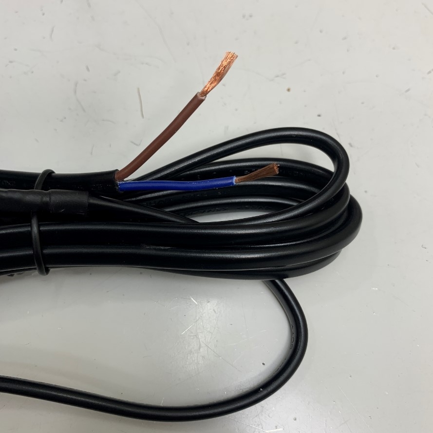 Cáp Phanh Động Cơ 2M 6.5ft MR-BKS1CBL2M-A2-L Mitsubishi Servo Motor Connector JN4FT02SJ1 2 Pin to 8 Core Black Cable 300V PVC  Encoder Connector MELSERVO-J3 Series Electromagnetic Brake Cable