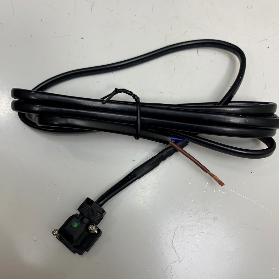 Cáp Phanh Động Cơ 2M 6.5ft MR-BKS1CBL2M-A2-L Mitsubishi Servo Motor Connector JN4FT02SJ1 2 Pin to 8 Core Black Cable 300V PVC  Encoder Connector MELSERVO-J3 Series Electromagnetic Brake Cable