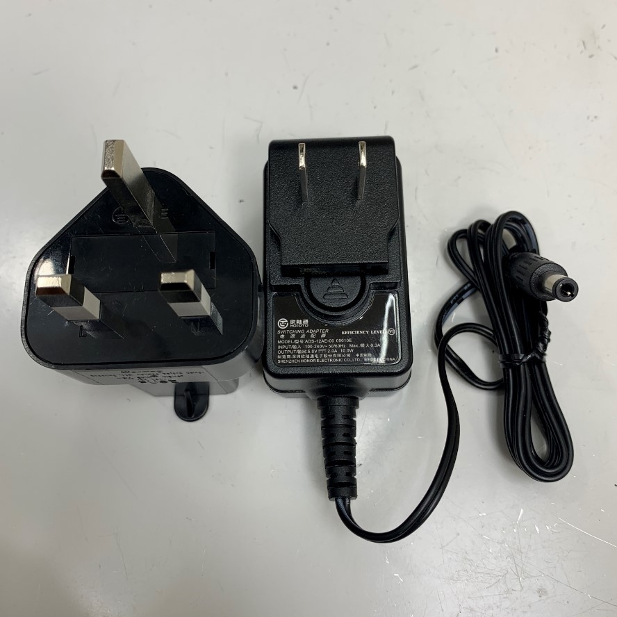 Adapter 5V 2A 10W HOIOTO UK Plug Switching Power Supply Connector Tip Size 5.5mm x 2.5mm For Máy Đo Màu Jin Zhun JZ-600, JZ-610, JZ-630, JZ-650 High Precision Colorimeter 4mm/8mm/14mm