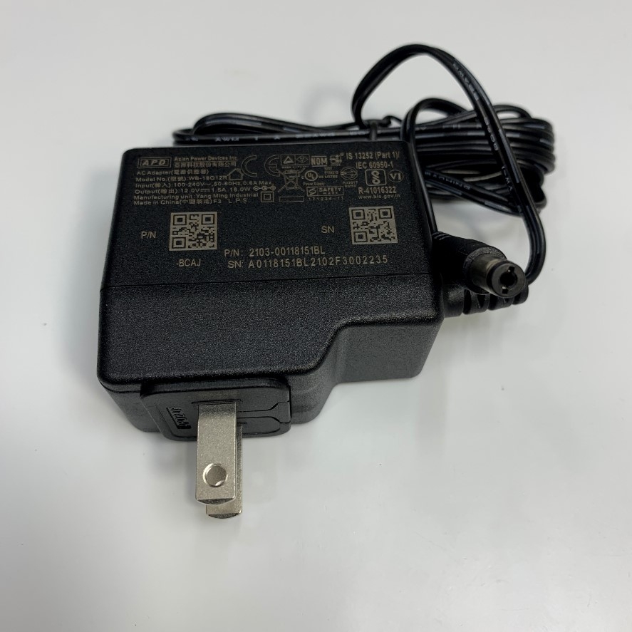 Adapter 12V 1.5A 18W APD OEM Thay Thế A&D AX-TB-249E GF12E-US1210 12V 1A US Plug + ---C--- - Connector Tip Size 5.5mm x 2.1mm For Balances A&D GF/GX Series GR Series GH Series
