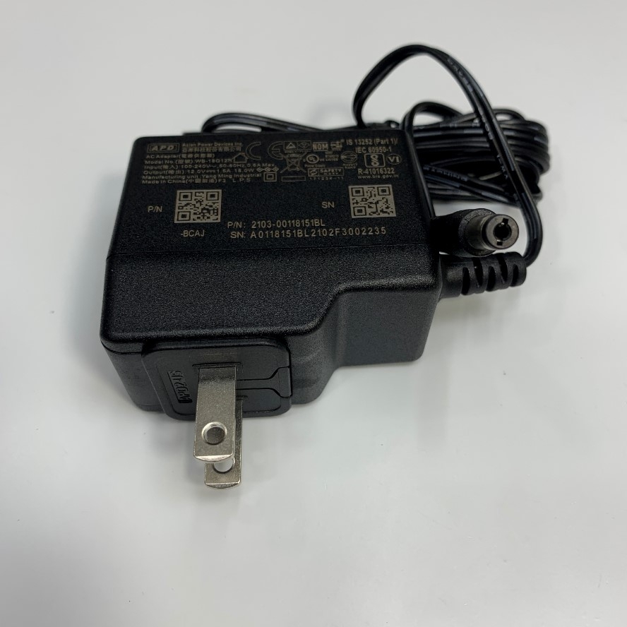 Adapter 12V 1.5A 18W APD OEM Thay Thế A&D AX-TB-249E GF12E-US1210 12V 1A US Plug + ---C--- - Connector Tip Size 5.5mm x 2.1mm For Balances A&D GF/GX Series GR Series GH Series