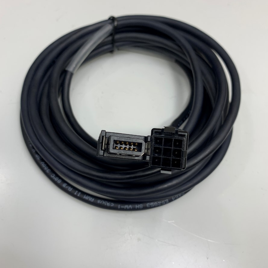 Cáp Original MR-EKCBL5M-L Dài 5M 17ft Connector SM-10P 10 Pin to VW3M8121 1-172161-9 9 Pin Cable E52853 24AWG x 3P 80°C 300V LS Cable in Korea For Mitsubishi Mr-e Series Servo Encoder