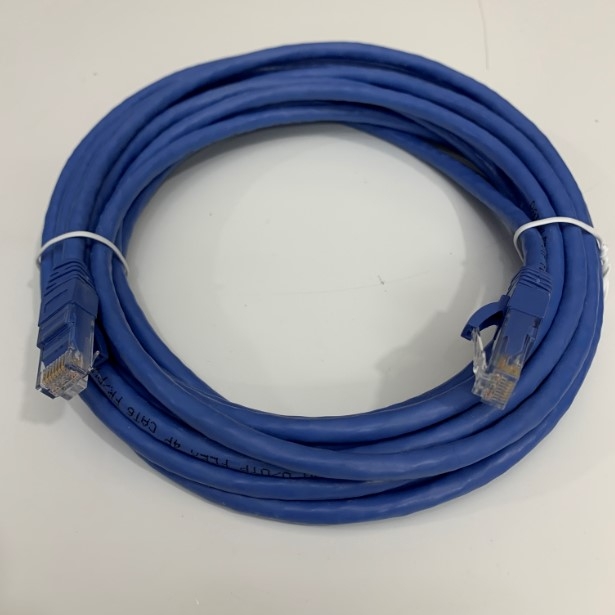 Dây Nhẩy Chuẩn Công Nghiệp DATWYLER UTP CAT6 Gigabit Snagless PVC FR 24AWG Industrial Ethernet RJ45 Network Patch Cord Straight Through Cable Blue Length 5M