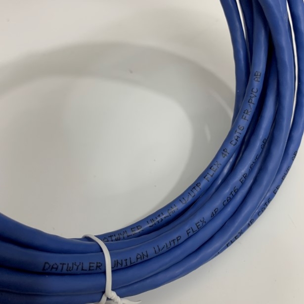 Dây Nhẩy Chuẩn Công Nghiệp DATWYLER UTP CAT6 Gigabit Snagless PVC FR 24AWG Industrial Ethernet RJ45 Network Patch Cord Straight Through Cable Blue Length 5M