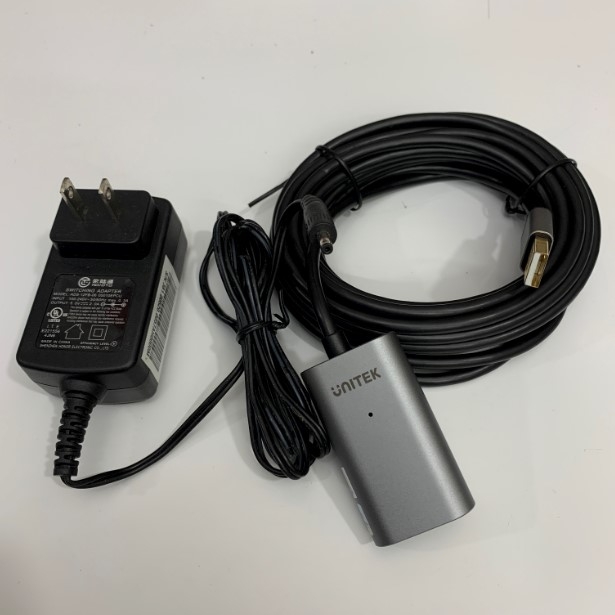 Cáp Nối Dài USB 2.0 Có IC Khuếch Đại Tín Hiệu + Nguồn 5V 2A Unitek Y-271 Dài 5M For Camera Hội Nghị Truyền Hình AVer Logitech Group Cable