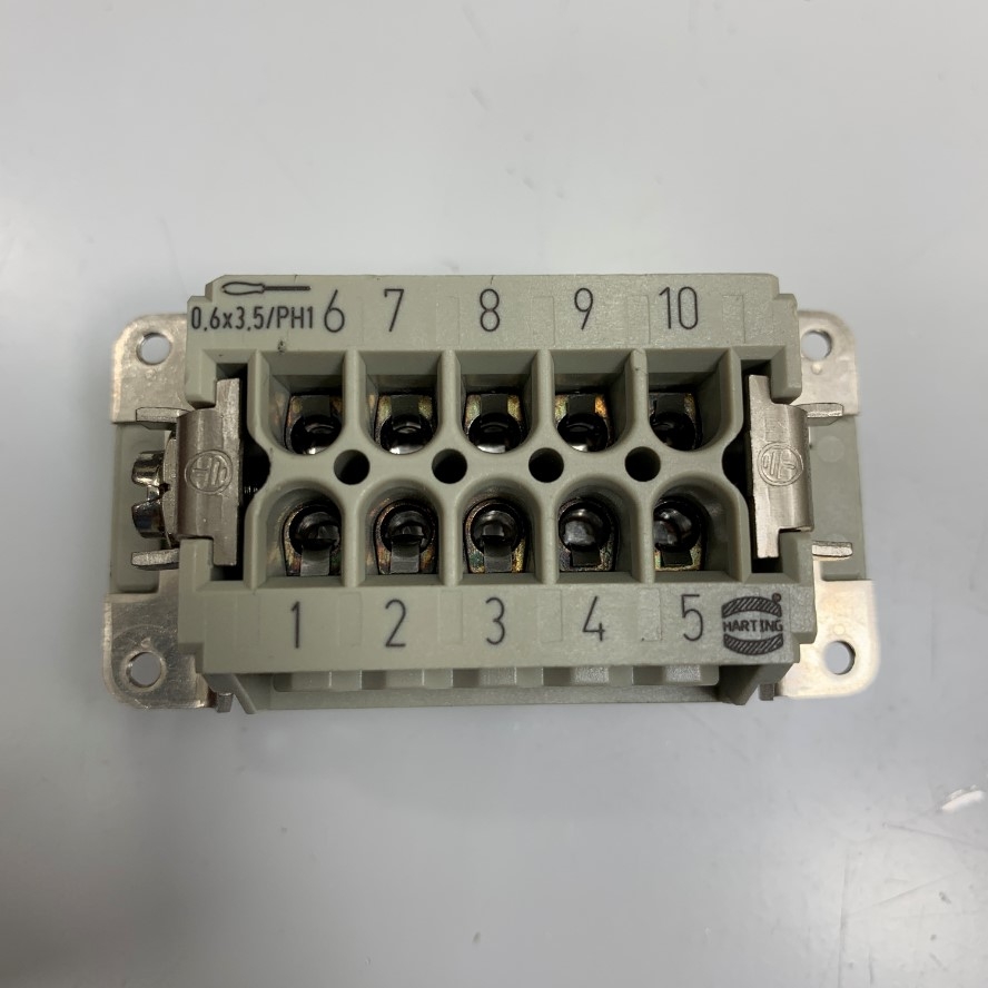 Đầu Nối Điện Chịu Nhiệt Cao Connector 10 Pin Female Harting Han 10E-F-s 09 33 010 2701 16A 500V 6KV 3