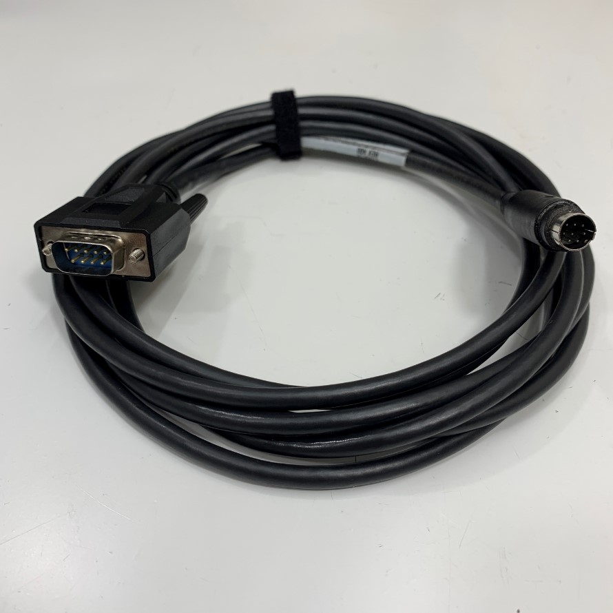 Cáp Lập Trình 1.8M 6ft RS-422 Communication Cable Mini Din 8 Pin Male to DB9 Male For PLC Mitsubishi FX3GA-60/40MR witch HMI Mitsubishi GS2107-WTBD