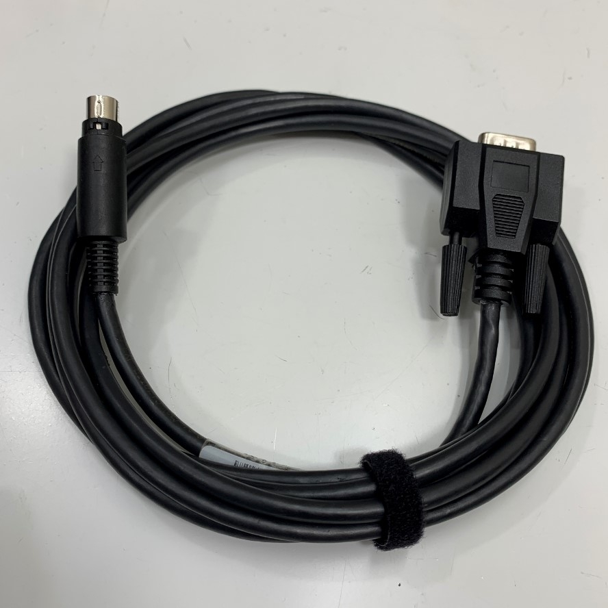 Cáp Lập Trình 3M 10ft Mitsubishi PLC Melsec FX Series With HMI Weintek MT8072iP Programming Cable RS-422 Connector MD8M to DB9 Male Cable Shielded Molex E116273 28AWG 80°C