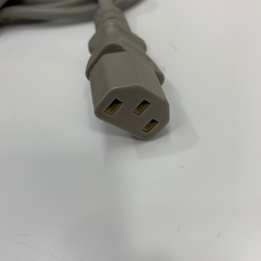 Dây Nguồn Cisco CAB-C13-C14-1.8M 6Ft Dài 1.8M AC Power Cord 10A 250V H05VV-F 18AWG 3x0.75mm² VDE 75°C N12238 Cable OD 6.8mm- Grey Color in Taiwan