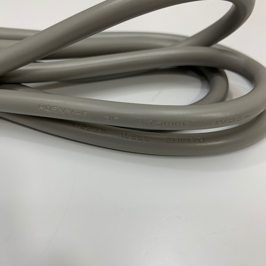 Dây Nguồn Cisco CAB-C13-C14-1.8M 6Ft Dài 1.8M AC Power Cord 10A 250V H05VV-F 18AWG 3x0.75mm² VDE 75°C N12238 Cable OD 6.8mm- Grey Color in Taiwan