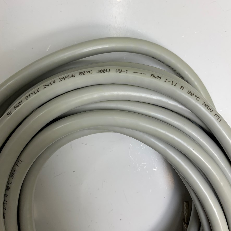 Cáp 9M 30ft Extension Serial D-Sub DB37 Male to DB37 Female 45 Degree with Metal Shell Twisted Pair High Flex Cable STYLE 2464 24AWG 80°C 300V For Hệ Thống Máy Xạ Trị Ung Thư OCTAVIUS 4D PTW