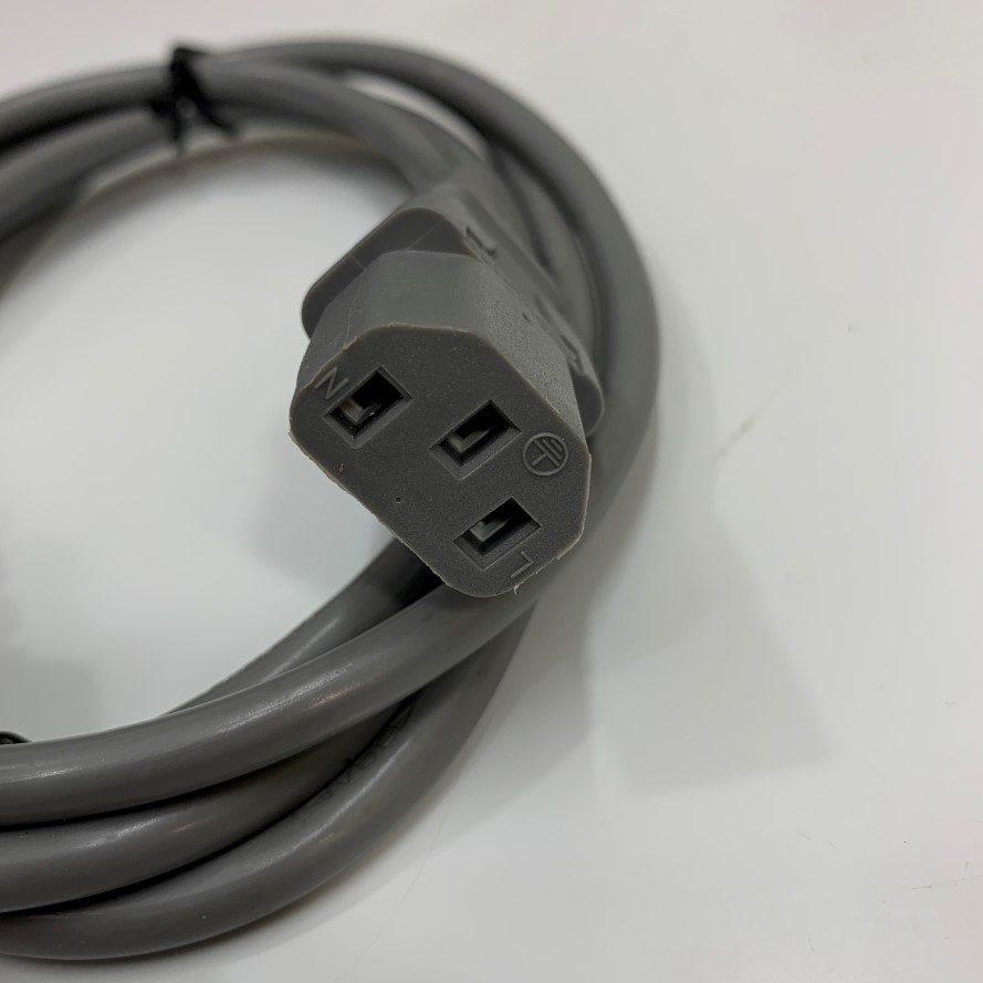 Dây Nguồn Yuyao Anlian Electronics Power Cord IEC C13 to C14 Cable Dài 1.8M 10A 250V H05VV-F 18AWG 3x0.75mm²  75°C VDE Cable OD 6.3mm Grey Color in China