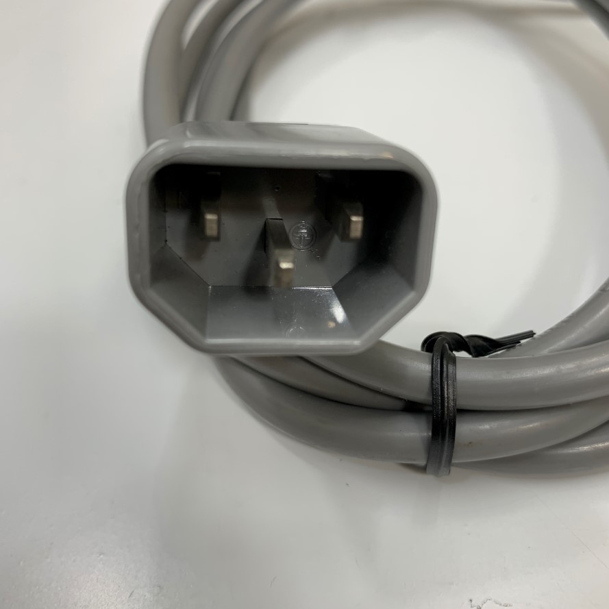 Dây Nguồn Yuyao Anlian Electronics Power Cord IEC C13 to C14 Cable Dài 1.8M 10A 250V H05VV-F 18AWG 3x0.75mm²  75°C VDE Cable OD 6.3mm Grey Color in China