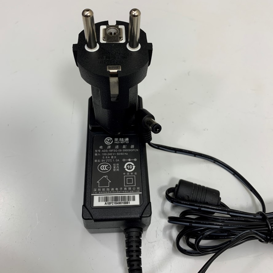 Adapter 9V 1A HOIOTO ADS-18FSG-09 EU Plug Connector Size 5.5mm x 2.5mm For Cân Điện Tử Weighing Balance Power Supply