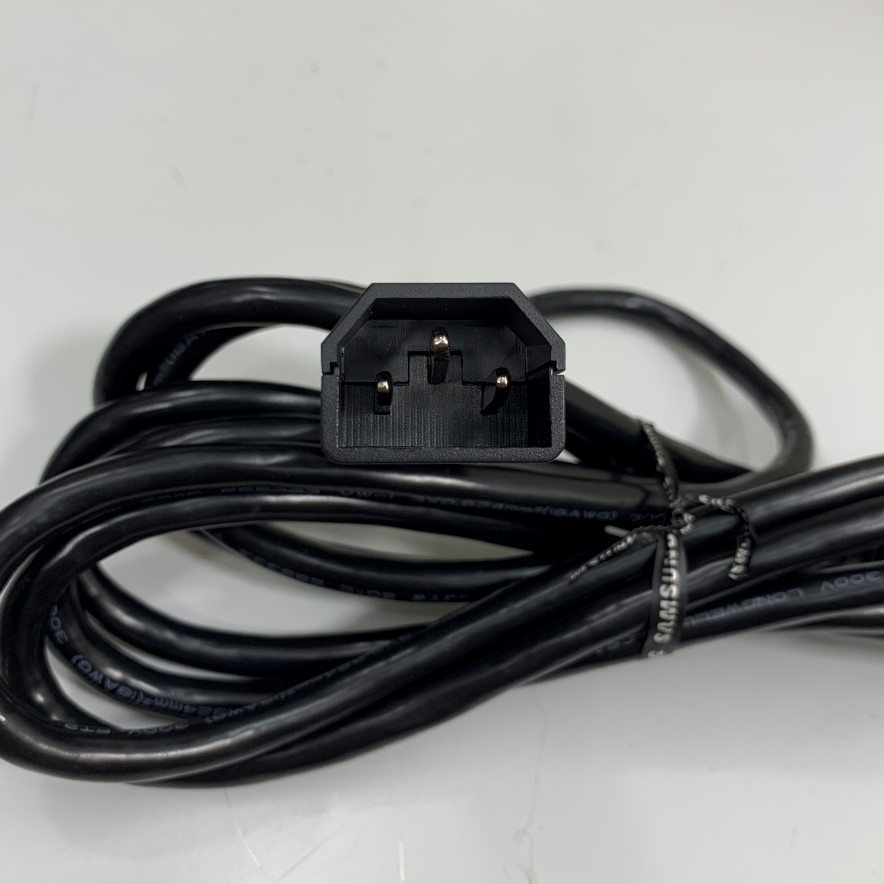 Dây Nguồn AC Power Cord C14 to C13 Right Angle Longwell 10A 250V 3x0.824mm² 18AWG Length 3M
