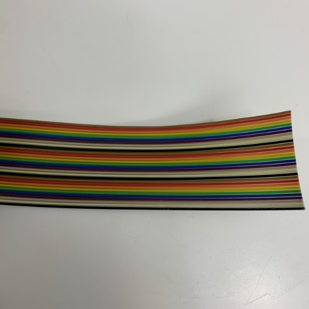 Cáp Bẹ Nhiều Mầu GENERIC IDC 50 Pin Dài 1M Rainbow Color Flat Ribbon Cable 50 Wire 1.27mm Unscreened 63.5mm 26AWG 300V For IDC 50P Pitch 2.54mm