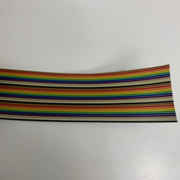 Cáp Bẹ Nhiều Mầu GENERIC IDC 50 Pin Dài 10M Rainbow Color Flat Ribbon Cable 50 Wire 1.27mm  Unscreened 63.5mm 26AWG 300V For IDC 50P Pitch 2.54mm