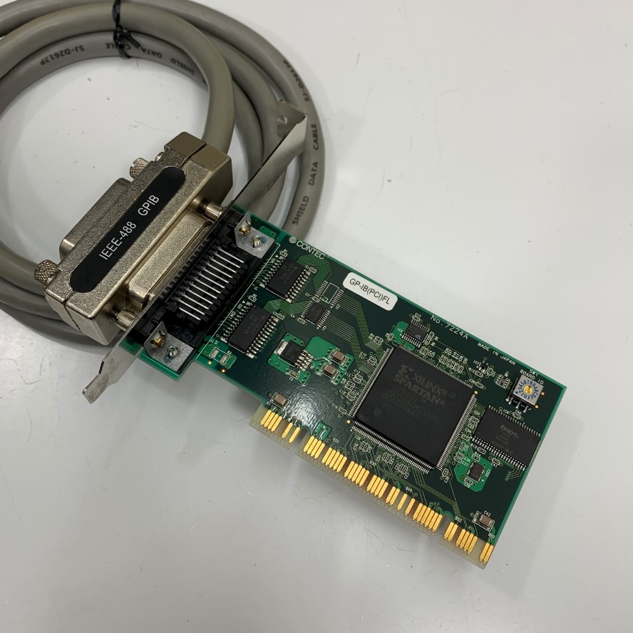 Combo Card Contec GPIB PCI FL IEEE-488.2 GPIB Interface Board 7224A + Cáp SUNG JIN IEEE 488.2 GPIB CN24 Pin Male to Female Cable Dài 1M 3.3ft