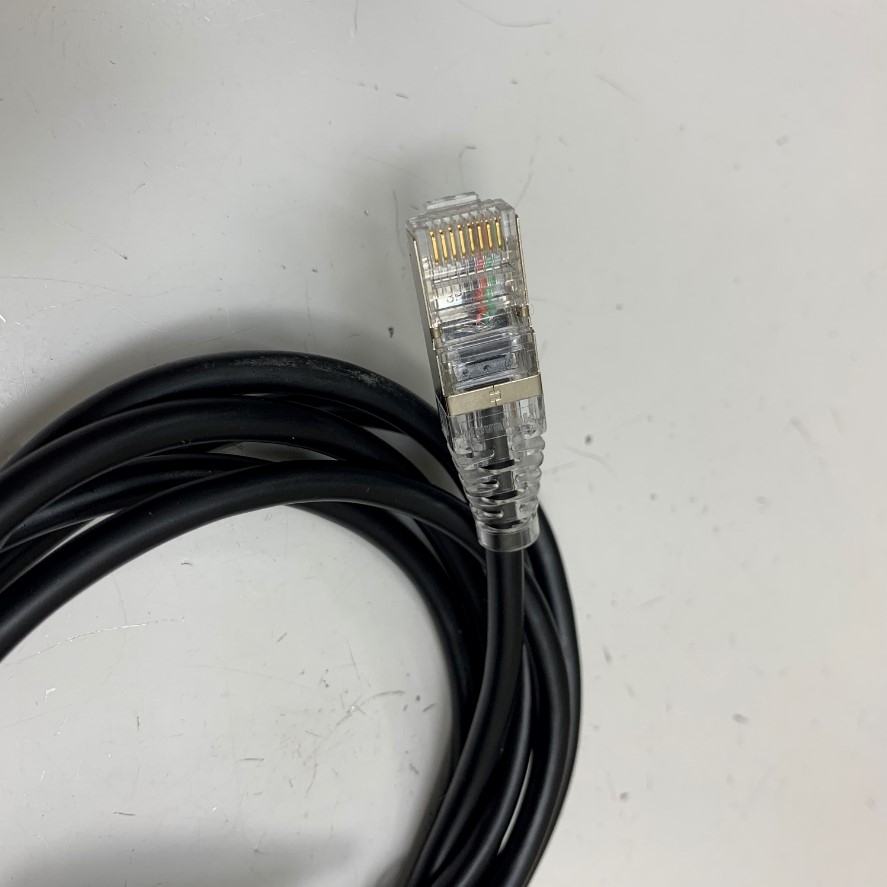 Cáp 1.5M 5ft RS232 Communication DB9 Male to Shielded RJ45 Cable Black PVC 28AWG For PLC Omron CQM1H-CPU21 witch Serial Port MJ2 Fuji Hakko Monitouch TS2060 Touch Screen Panel
