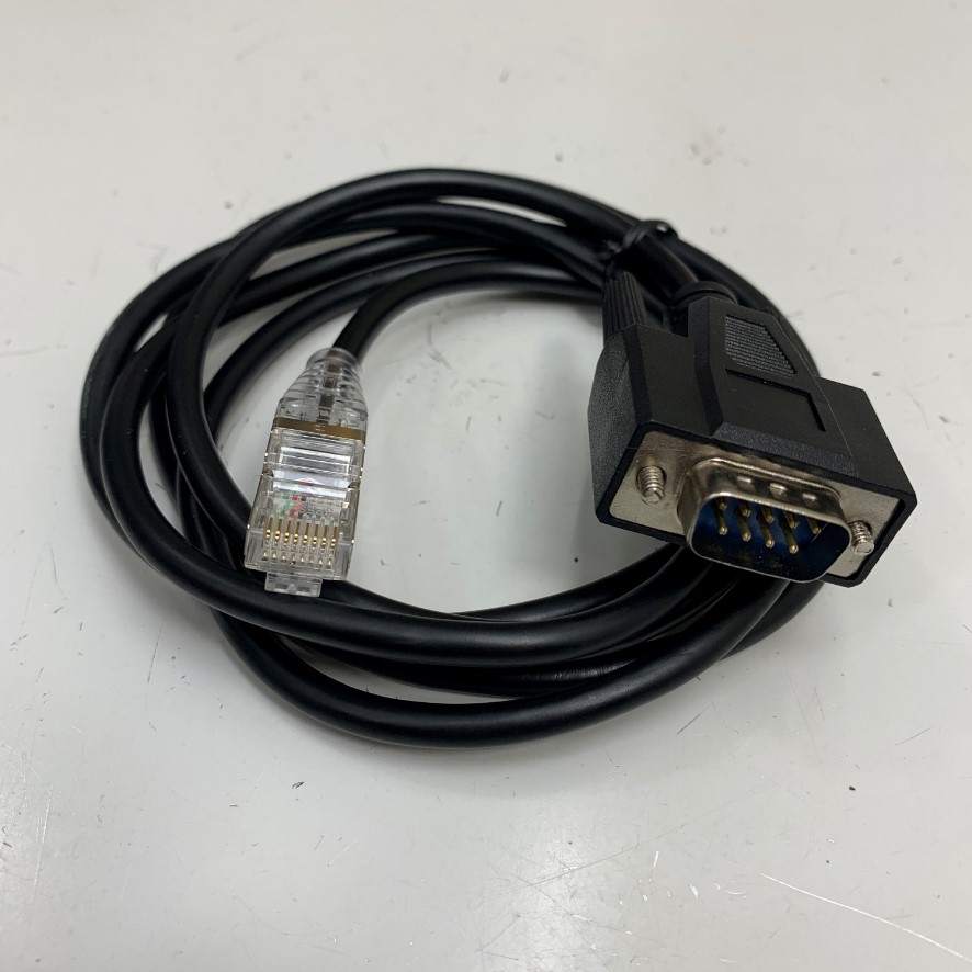 Cáp 1.5M 5ft RS232 Communication DB9 Male to Shielded RJ45 Cable Black PVC 28AWG For PLC Omron CQM1H-CPU21 witch Serial Port MJ2 Fuji Hakko Monitouch TS2060 Touch Screen Panel