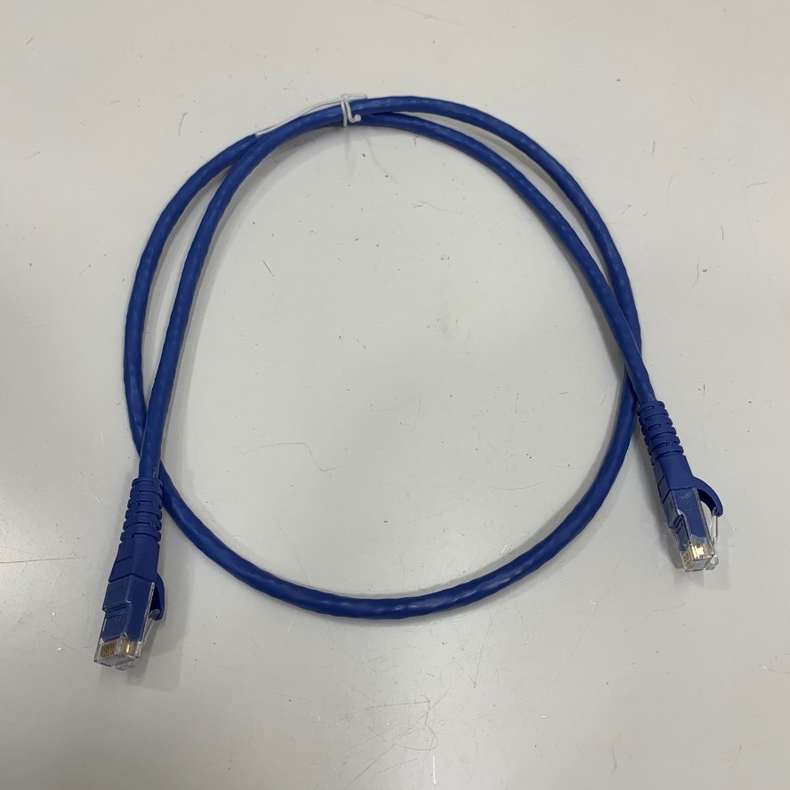 Cáp Mạng Đúc OEM UC-CMC010-01A Dài 1M 3.3ft Cable Blue CAT6 UTP 24AWG Industrial Ethernet Gigabit RJ45 For HMI PLC Ethernet RJ45 Cable