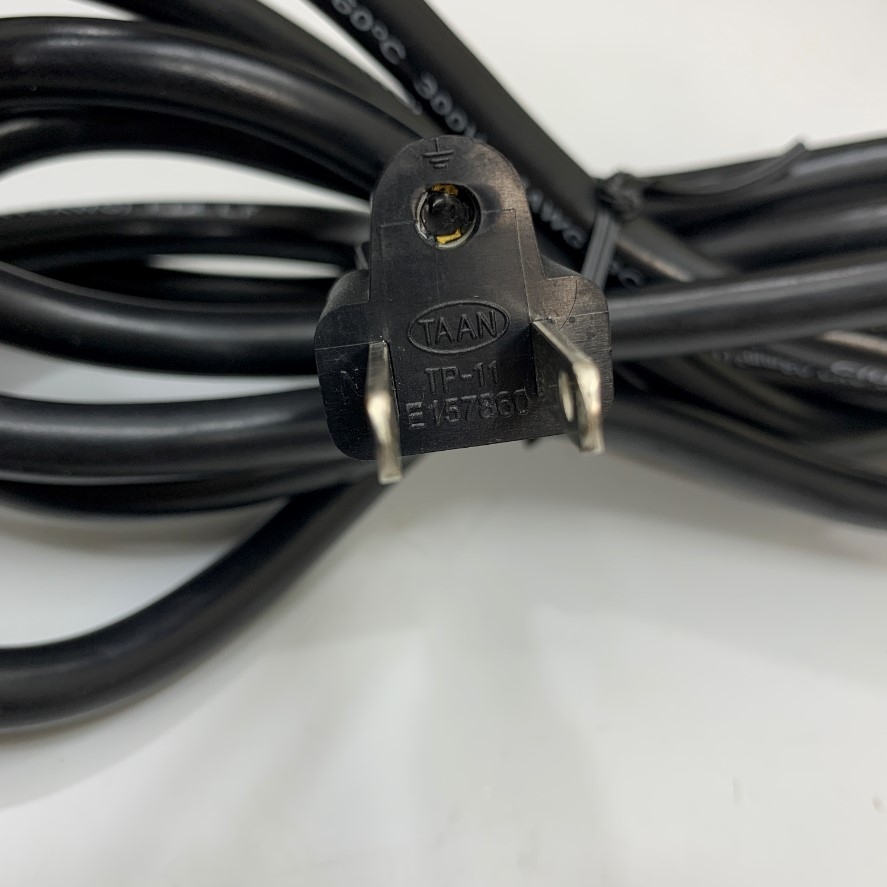Dây Nguồn TAAN TP-11 TC-01 Chuẩn 2 Chân Dẹt NEMA 1-15P to C13 AC Power Cord 15A 125V 3x2.08mm² 14AWG Cable OD 9.3mm Length 2.5M