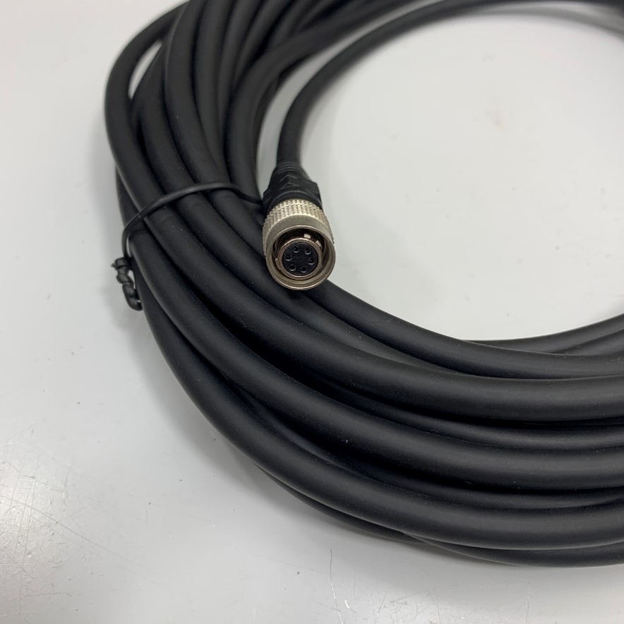 Cáp Hirose 6 Pin Female to 6 Core Shielded Cable Connector Wiring Harness Power Line Dài 5M 17ft For Industrial Camera Power Line Trigger Line Basler AVT GIGE Sony CCD