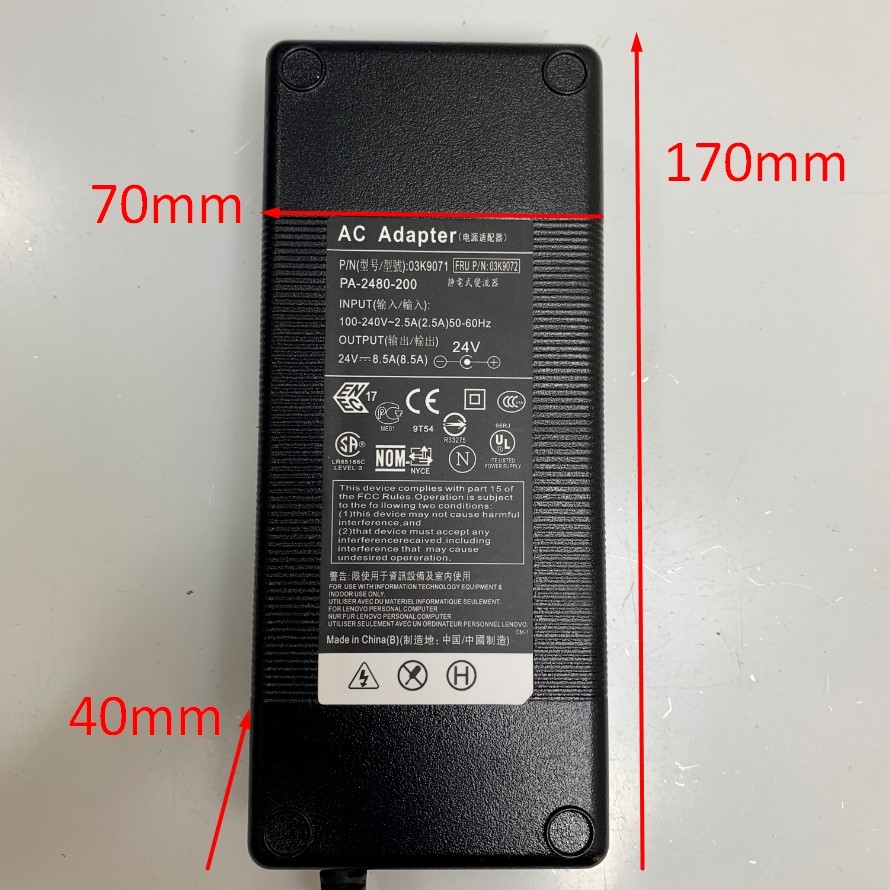 Adapter 24V 8.5A PA Connector Tip Size XLR Jack Canon 3 Pin Female For Màn Hình Phòng Mổ Và Nội Soi NDS Radiance SC-WU26-A1511 26