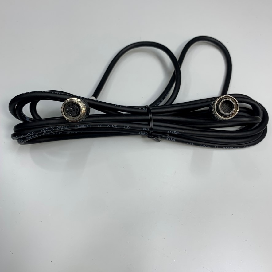 Cáp 3M 10ft Cable Hirose HR10A-10WTP-12P(73) 12 Pin Male to HR10A-10TR-12S(73) 12 Pin Female Connector Plug Socket 12 Pin For Keyence Basler AVT CCD Industrial Camera