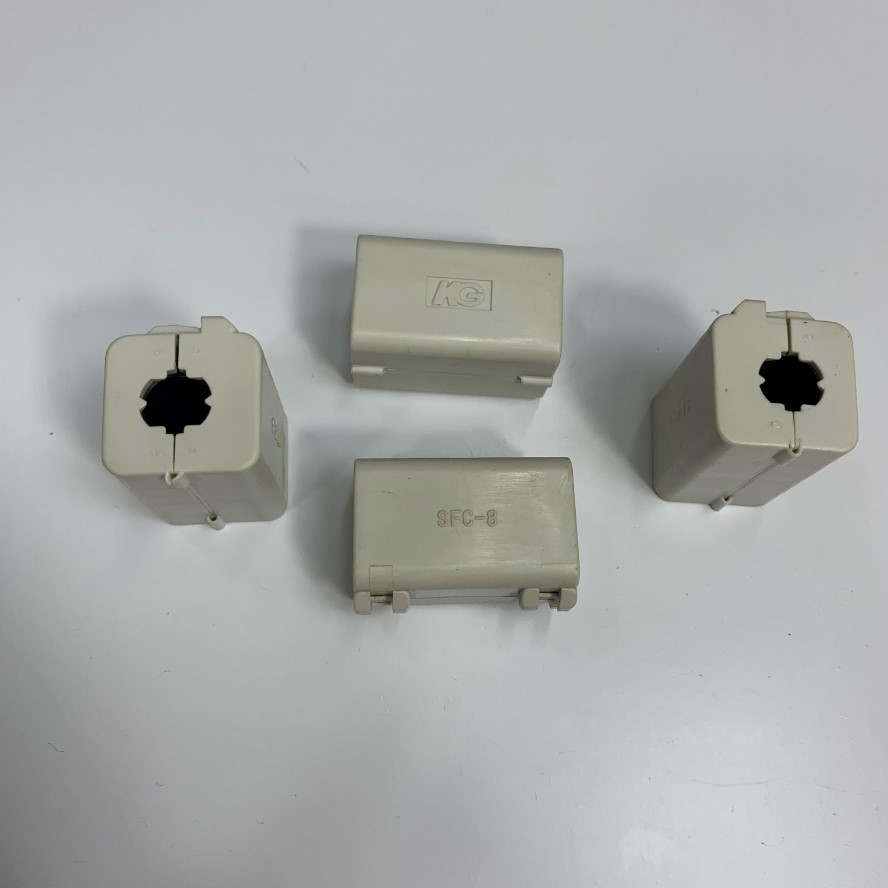 Bộ Lọc Khử Từ Kẹp Dây Tín Hiệu Chống Nhiễu KITAGAWA SFC-08 Ferrite Core Toroid 204 Ohm/100MHz Cable Max OD 8.5mm