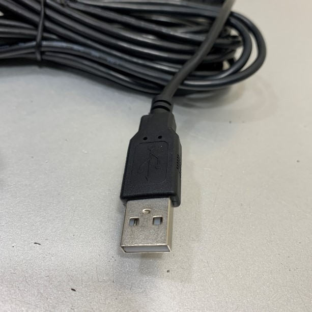 Cáp Dài 5M 17ft Keyence OP-86941 USB 2.0 Type A to Mini B 5 Pin Shielded Cable E212689 AWM STYLE 2725 80ºC 30V For Keyence NR-X Series, Keyence SR1000 SR2000 Data Transfer Computer