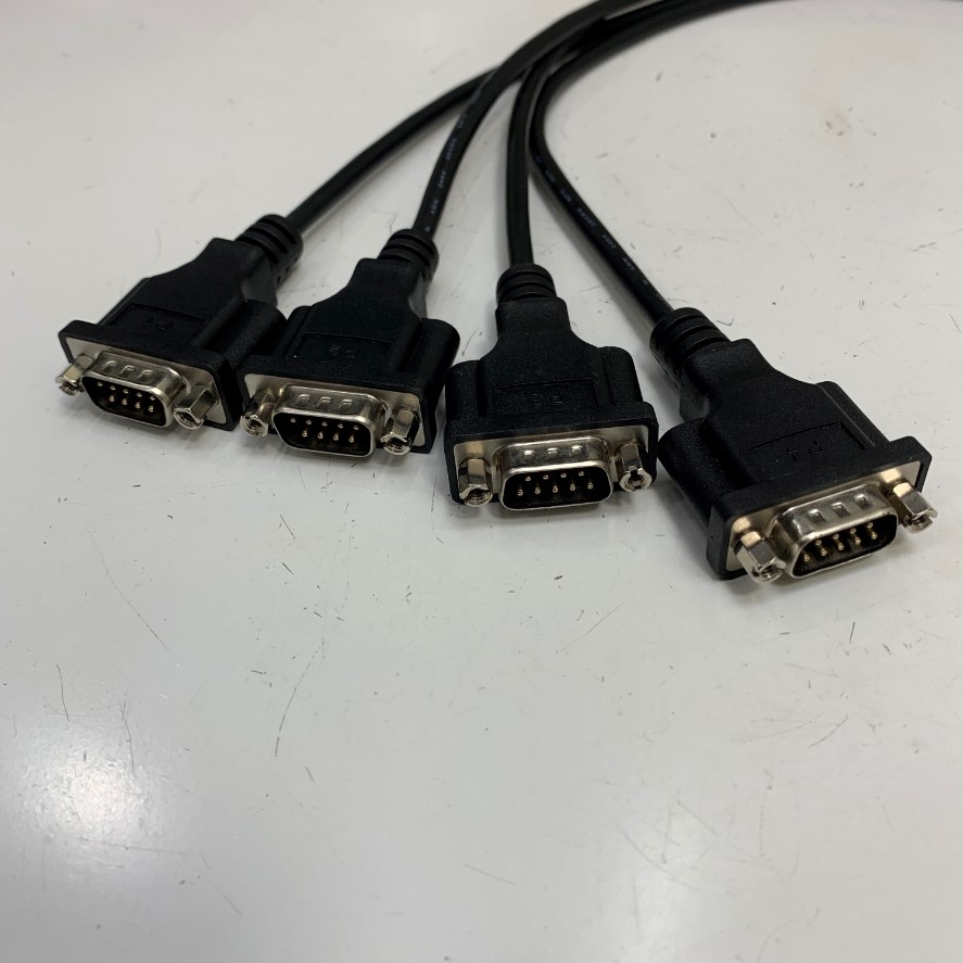 Cáp 0.5M Moxa CBL-M44M9X4-50 Connector DB44 Pin Male to 4 Port DB9 Pin Male Connection Cable RS232 For Moxa Card CP-104UL 104EL-A 114EL Servers