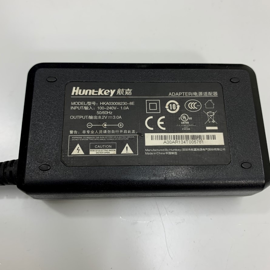 Adapter 8.2V 3A HuntKey HKA03008230-8E Connector Size 5.5mm x 2.5mm For Máy đo màu quang phổ CM-3600A Konica Minolta Color Light