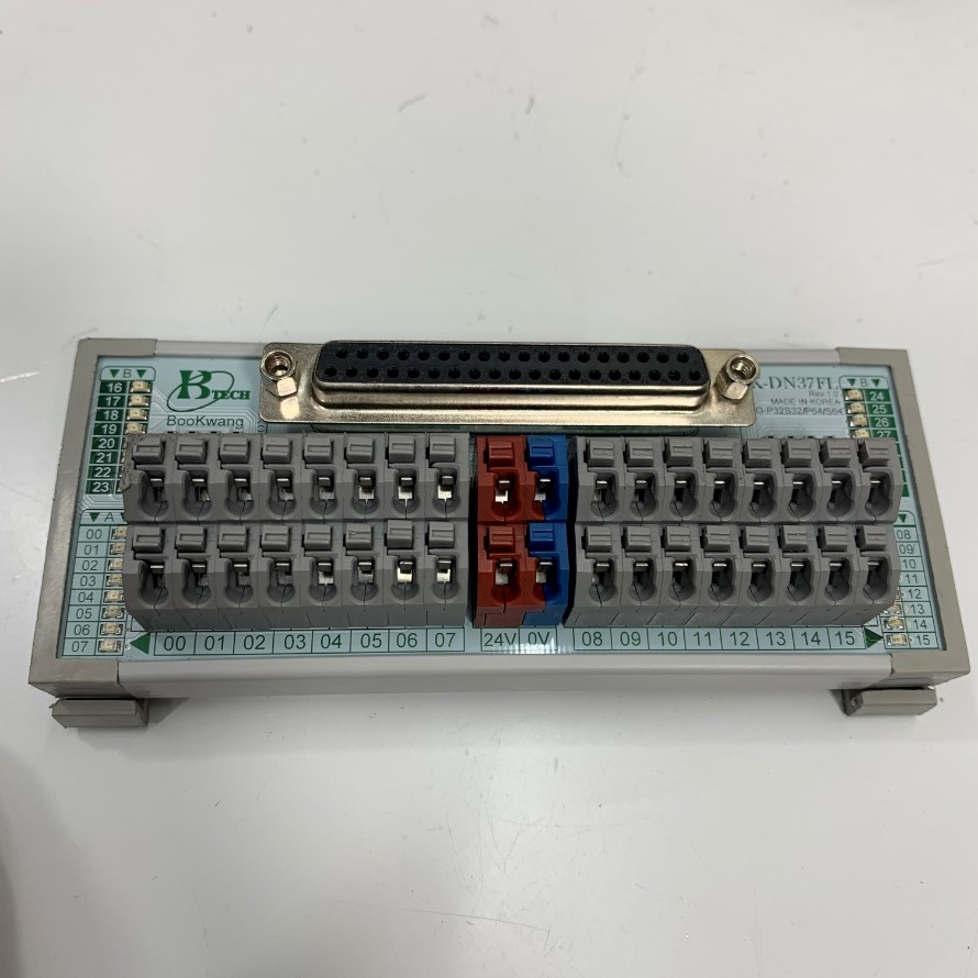 Cầu Đấu Original BK-DN37FL PISO-P32S32/P64/S64 37 Pin D-Sub Connector Female Terminal Unit Relay Terminal Block Din Rail in korea