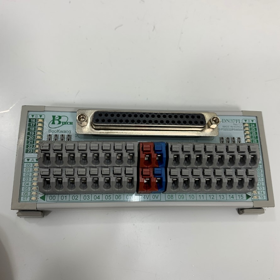 Cầu Đấu Original BK-DN37FL PISO-P32S32/P64/S64 37 Pin D-Sub Connector Female Terminal Unit Relay Terminal Block Din Rail in korea