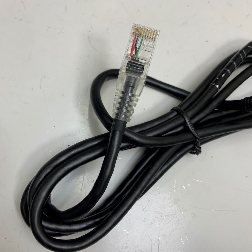 Cáp 1.8M 6ft Zebra CBA-K01-S07PAR PS/2 Keyboard Cable Mini Din 6 Pin Male to RJ50 10 Pin 10P10C For Barcode Scanner Motorola Symbol LS2208 LS4208 Zebra Barcode Scanner