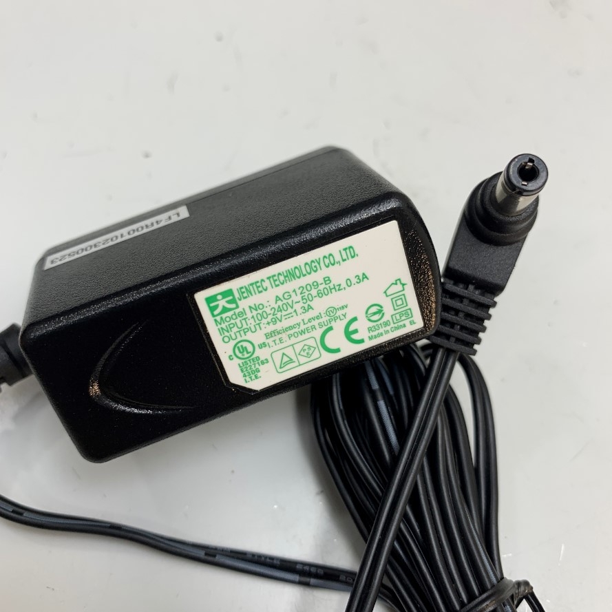 Adapter Original JENTEC AG1209-B 9V 1.3A Connector Size 5.5mm x 2.1mm