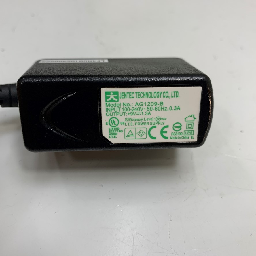 Adapter Original JENTEC AG1209-B 9V 1.3A Connector Size 5.5mm x 2.1mm