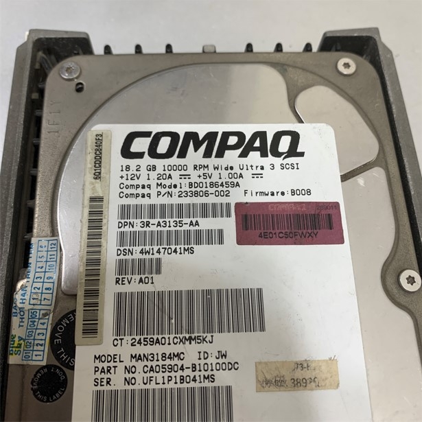 Ổ Cứng Máy Chủ HP-Compaq BD0186459A - 18.2GB 10K 80 PIN Ultra3-SCSI 3.5