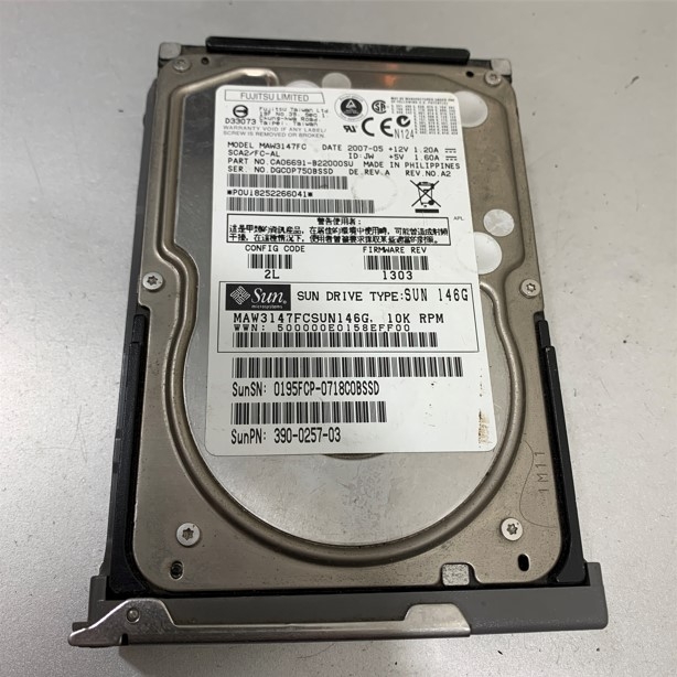 Ổ Cứng Máy Chủ Sun 390-0257-03 MAW3147FC 146GB 10K FC Fujitsu Hard Drive Hàng Đã Qua Sử Dụng