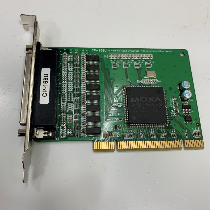 Card Công Nhiệp Moxa CP-168U 8 Port RS-232 Universal PCI 4X Serial Board Không Cáp Đi Kèm