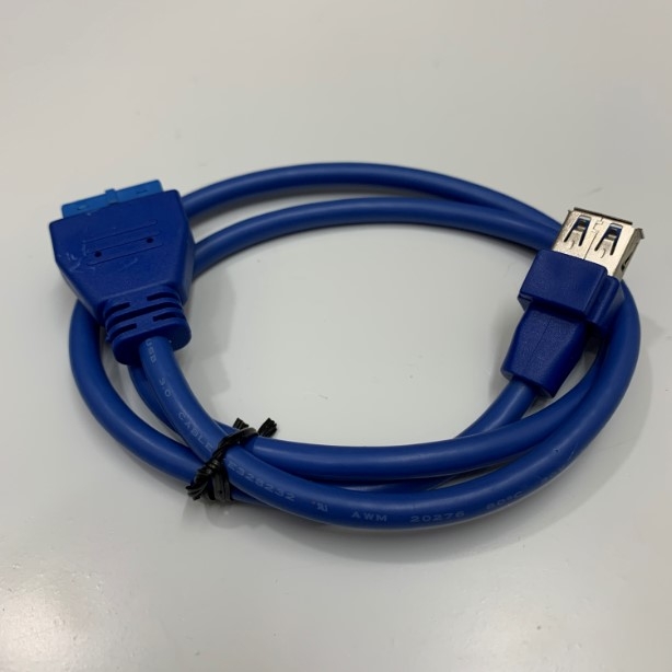 Cáp Chuyển Đổi Motherboard IDC 20/19 Pin 2.0mm Pitch Female to USB 3.0 Female Dài 0.6M