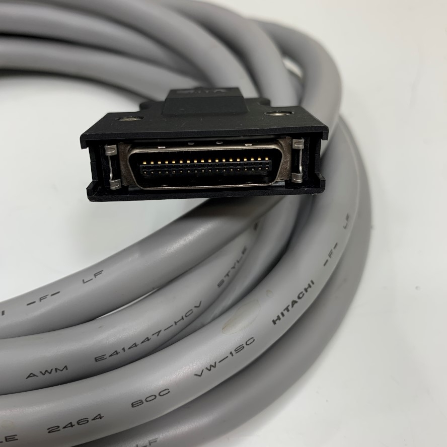 Cáp Điều Khiển TC Electronic Cable 914016 Spare Dài 7M SCSI MDR 36 Pin Male to Male Connector 3M With Latch Clip Shielded Cable Hitachi E41447-HCV OD Ø 11.5mm Grey