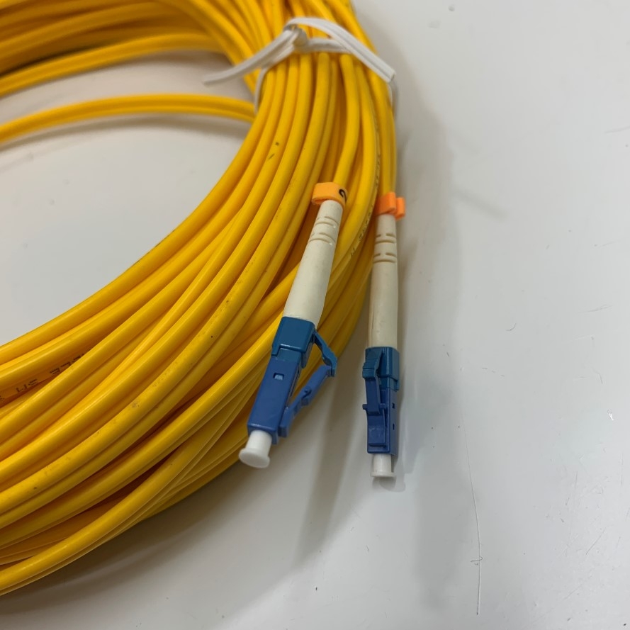 Dây Nhẩy Quang 1Gb 25M (75ft) LC UPC to LC UPC Duplex OS2 Singlemode PVC Yellow 9/125μm 3.0mm Fiber Optic Patch Cable