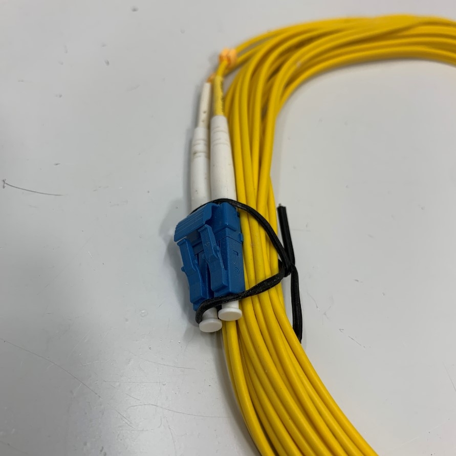 Dây Nhẩy Quang 1Gb 5M (17ft) LC UPC to LC UPC Duplex Singlemode PVC Yellow 9/125μm 2.0mm Fiber Optic Patch Cable