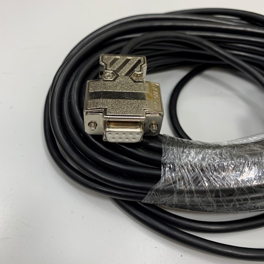 Cáp Điều Khiển HMI-CAB-ST52 Dài 5M 17ft RS-232C Cable Shielded Connection Metal Gold DB9 Female to Female For HMI Proface GP4000 ST3000 Series ST401 with PLC AB Allen-Bradley