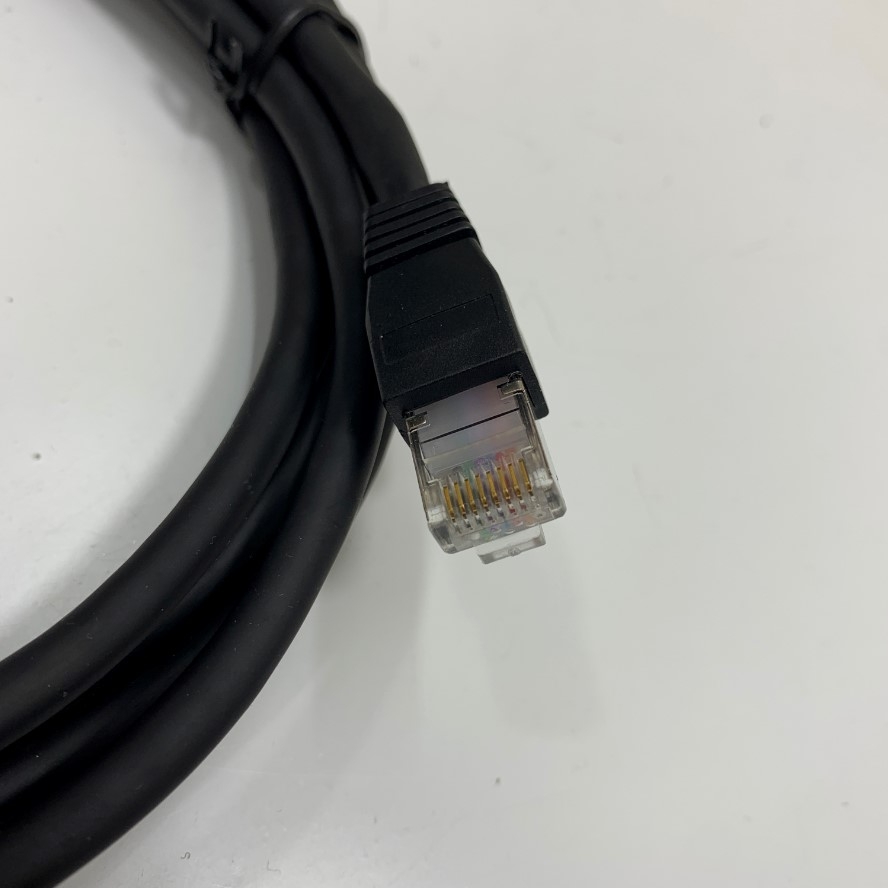 Cáp Điều Khiển Emerson ROC800 Series RS232 Communication Cable Shielded Connector RJ45 Male to DB9 Female Connection Metal Gold Dài 3M 10ft with Computer/HMI