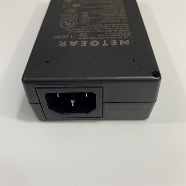 Adapter 54V 2.4A 130W NETGEAR 332-11001-01 Connector Tip Size 6.5mm x 3.0mm For Switch NETGEAR GS108LP, GS108PP, GS116LP, GS116PP PoE+ Switch