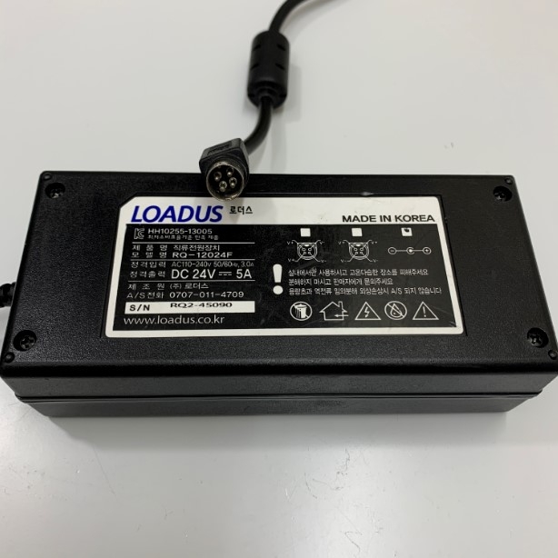 Adapter 24V 5A 120W LOADUS HH10255-13005 IEC C14 Connector Size 4 Pin Mini Din 10mm